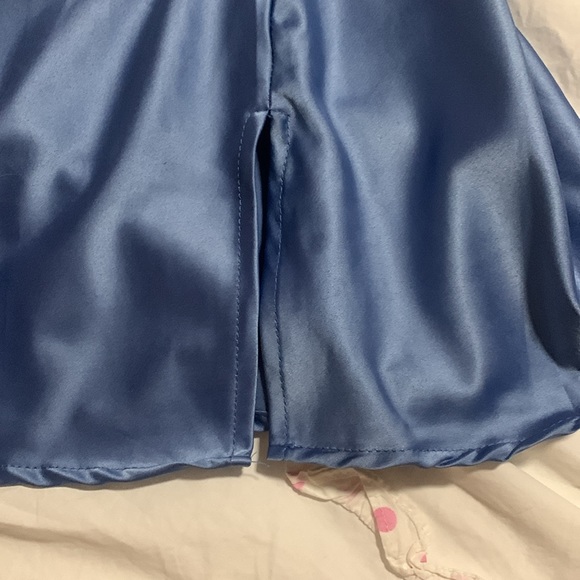 NWT Brandy Melville EU Europe Exclusive Blue Kim Cowl Neck Satin Dress - Picture 3 of 6